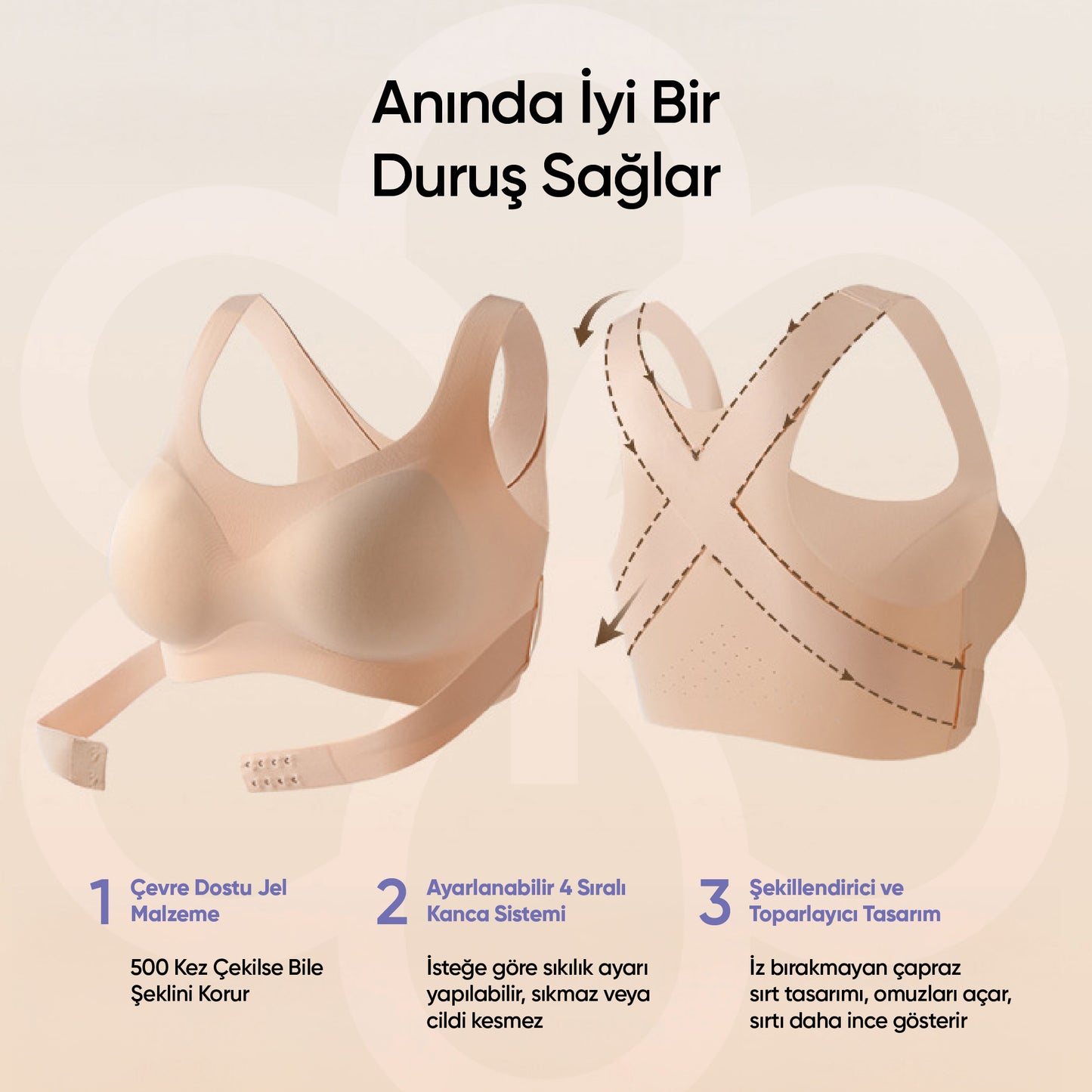 Duruş Düzeltici Dikişsiz Sütyen | FreesiaEver