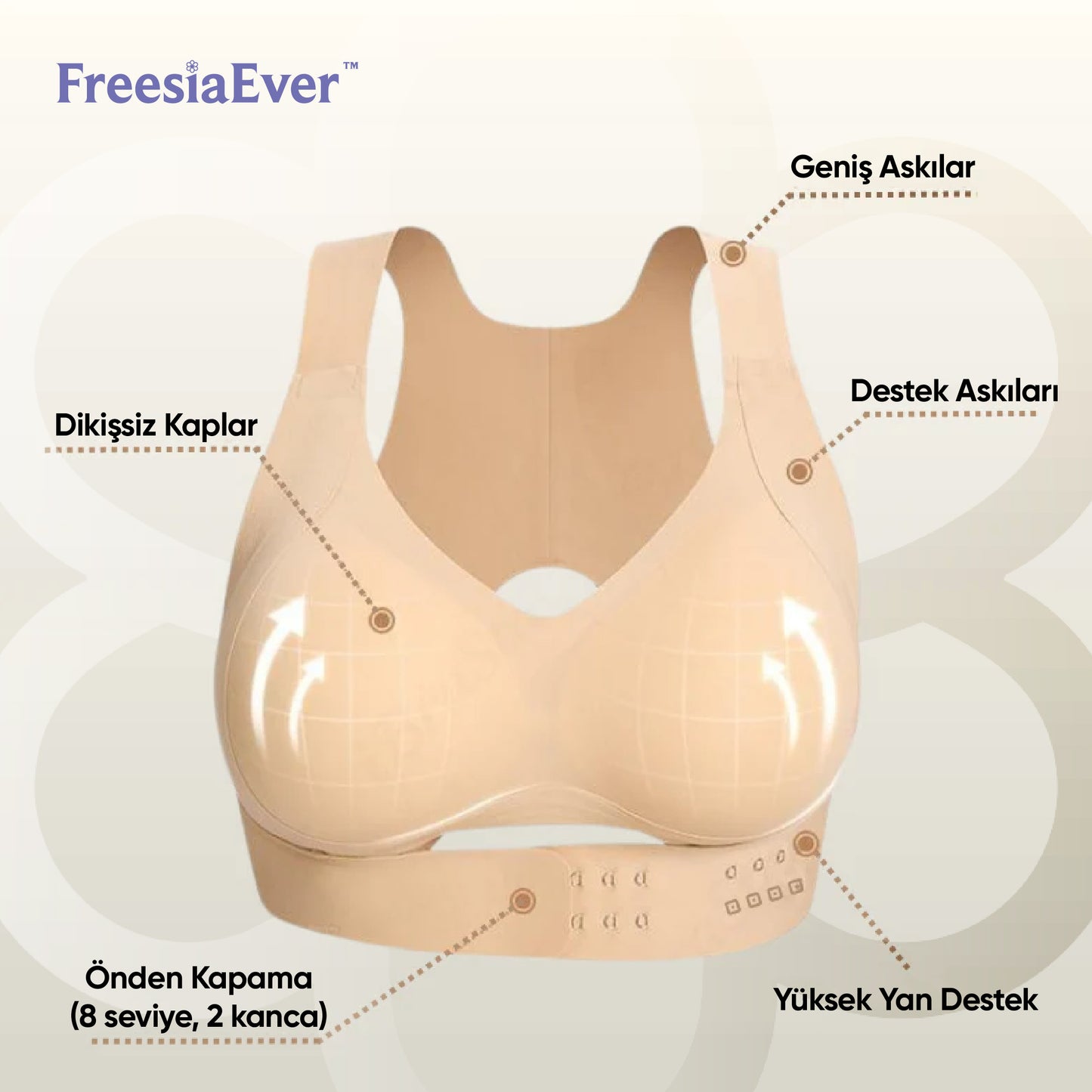 Duruş Düzeltici Dikişsiz Sütyen | FreesiaEver